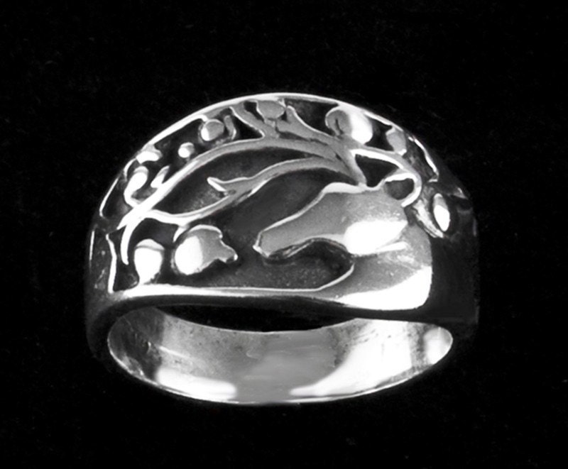 Scythian Stag Sterling Silver Ring