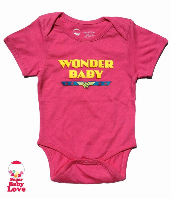Wonder baby - pink fuscia onesie