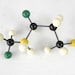 Vintage Molecular Model, Atomic, Chemistry, Yellow, White, Black, Green, 1950's-60's