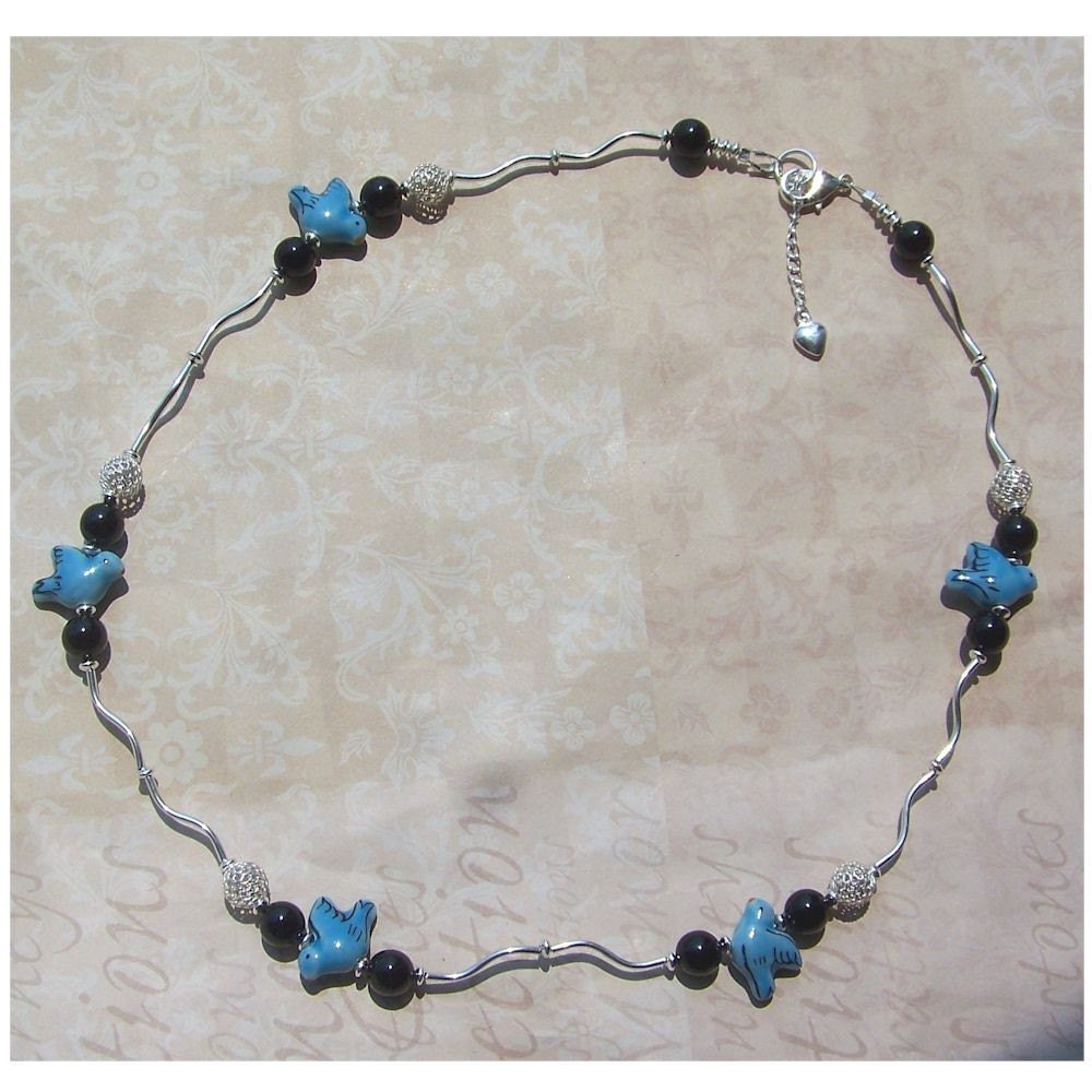 Blue Bird of Happiness Necklace