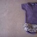 Grey Ruffle bum Onesie READY TO SHIP 6-9 Mo.