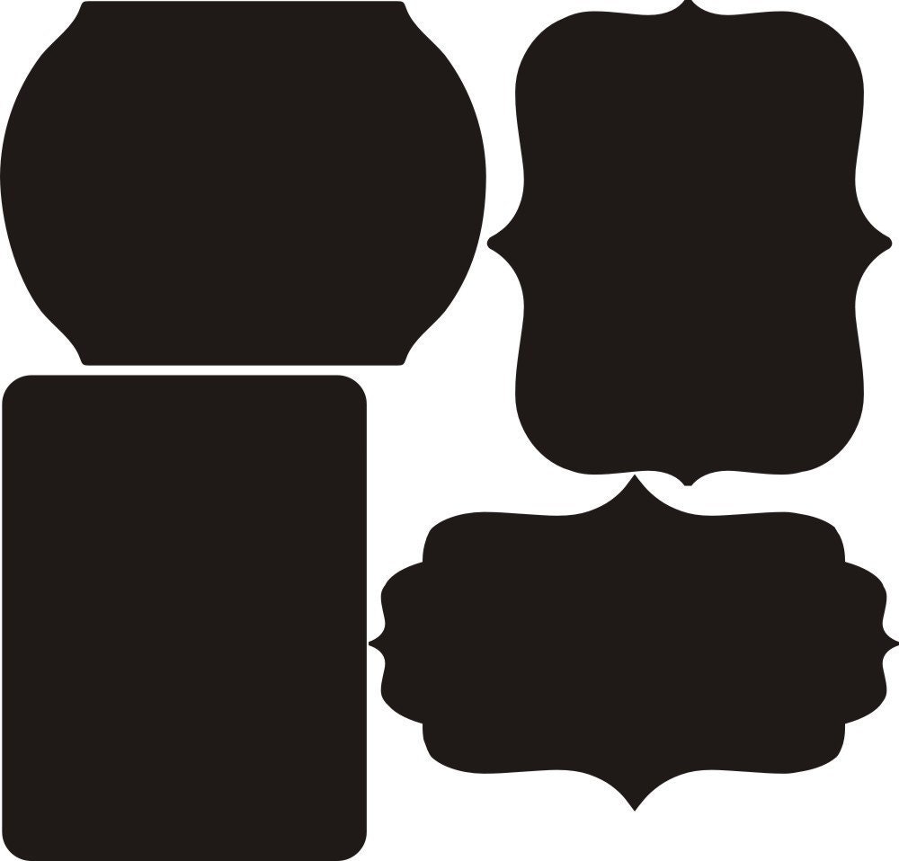 Chalkboard Vinyl Labels set of four 3"X2" each