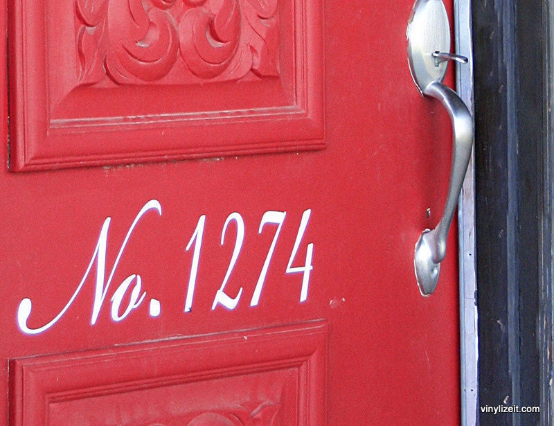 House Numbers Words for Front Door-Custom Vinyl Decal