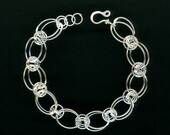 Sterling Silver Oval Chainmaille Bracelet
