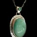 Captivating Silver Pendant with Hand-cabbed Chrysoprase and Colombian Emerald