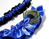 Royal Blue Peacock Garter Set - SM/MED