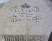Deborah's Fringe Burlap Table Topper