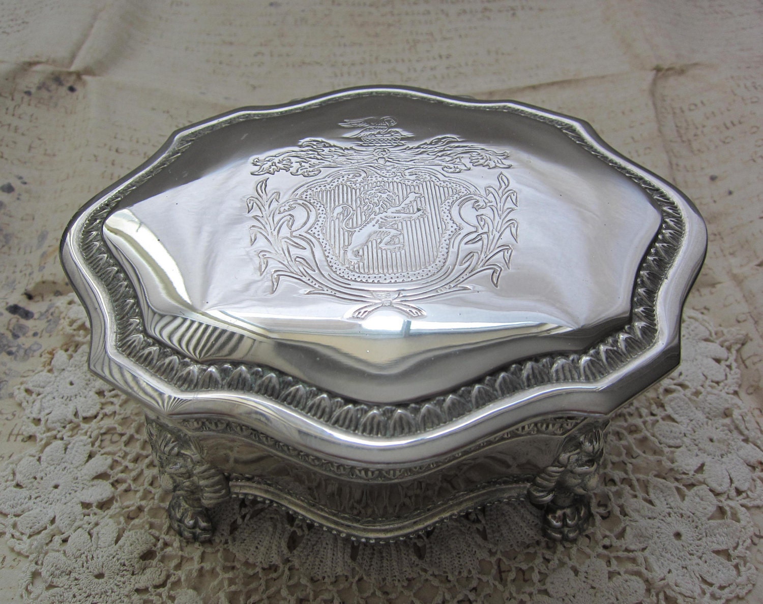 Silver Plate Jewelry Box