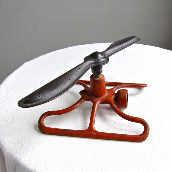 Vintage Lawn Sprinkler with Propeller and by BarkingSandsVintage