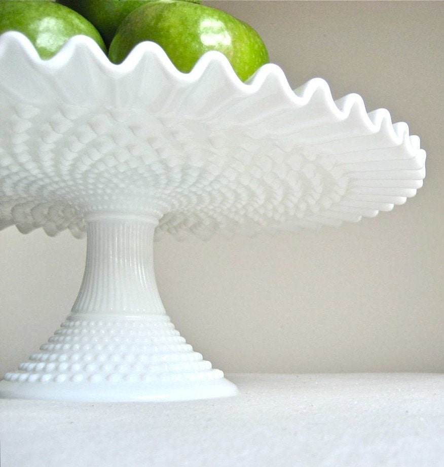 Hobnail Milk Glass Wedding Cake Stand