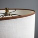 Mid Century Modern Table Lamp - White Ceramic and Walnut 1960s