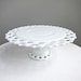 Westmoreland Milk Glass Wedding Cake Stand with Lacy Edge Doric Pattern