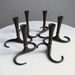 Six Dansk Cast Iron and Brass Candlesticks, Danish Modern 1960s
