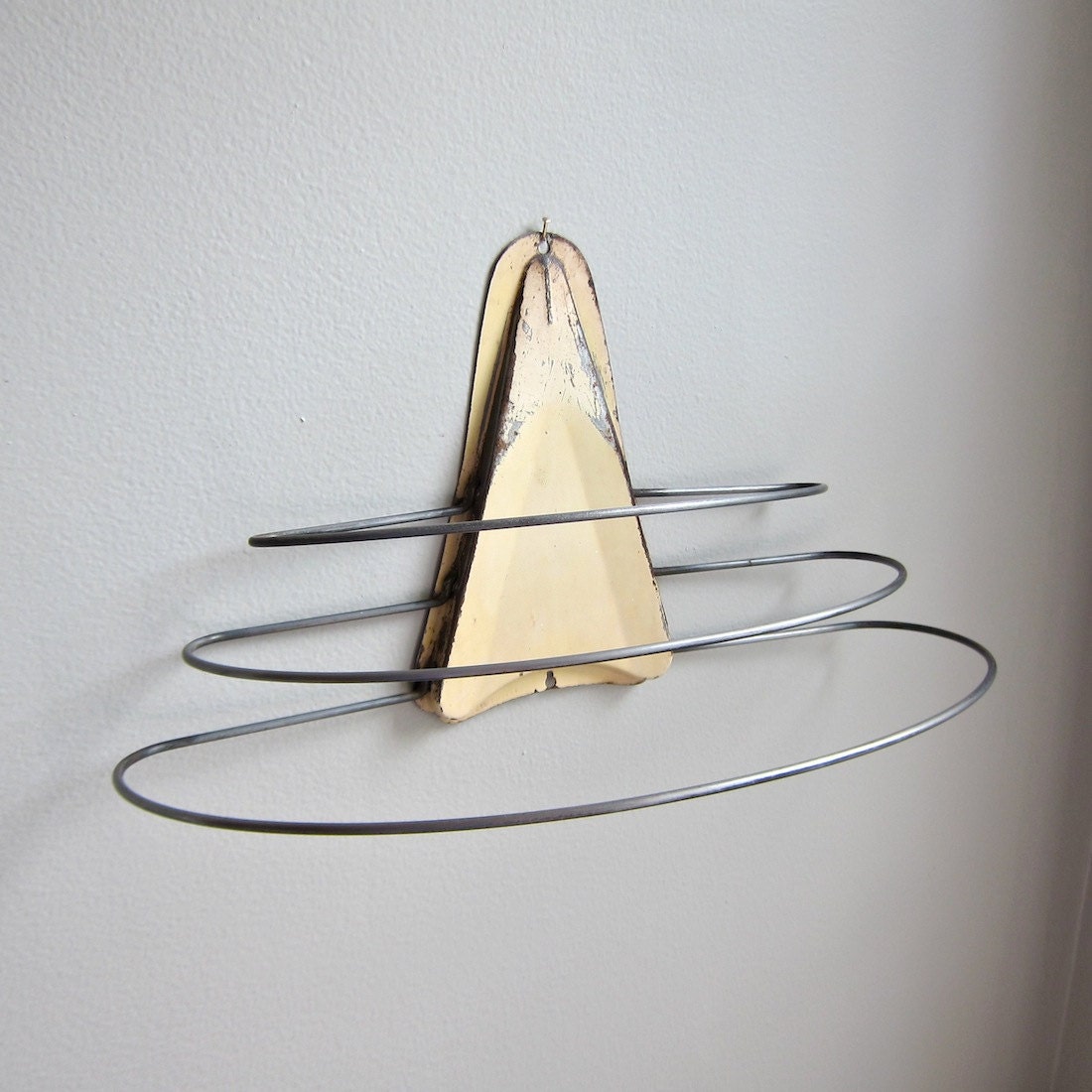 Handy Metal Hanging Drying Rack for Kitchen Dish Towels, 1930s