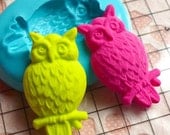 Owl (24mm) Silicone Flexible Push Mold - Miniature Food, Sweets, Jewelry, Charms (Resin, Paper Clay, Fimo, Gum Paste, Candy, Fondant)