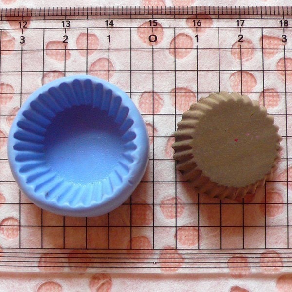 Cupcake Mold Tart Bottom 25mm Flexible Silicone Mold Decoden Kawaii Miniature Sweets Fimo Food Jewelry Cabochon Charms Resin Wax Push Mold