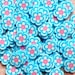 Fimo Flower blue Polymer Clay Cane Slices Miniature Decoden Kawaii Nail Art scrapbooking decoration (75-100pcs) CFW042