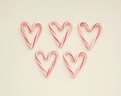 candy cane hearts, christmas photograph, holiday home decor, red, white, 8x10 photograph
