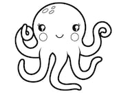 Handmade Clear Rubber Octopus Stamp