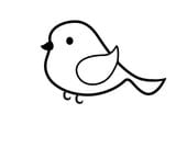 Handmade Clear Rubber Little Blue Bird Stamp