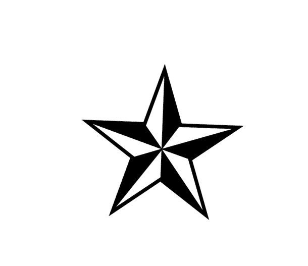 Handmade Clear Rubber Nautical Star Stamp