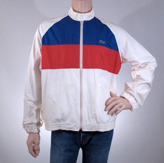 Vintage 80s Windbreaker Izod Lacoste Windbreaker by KFTvintage