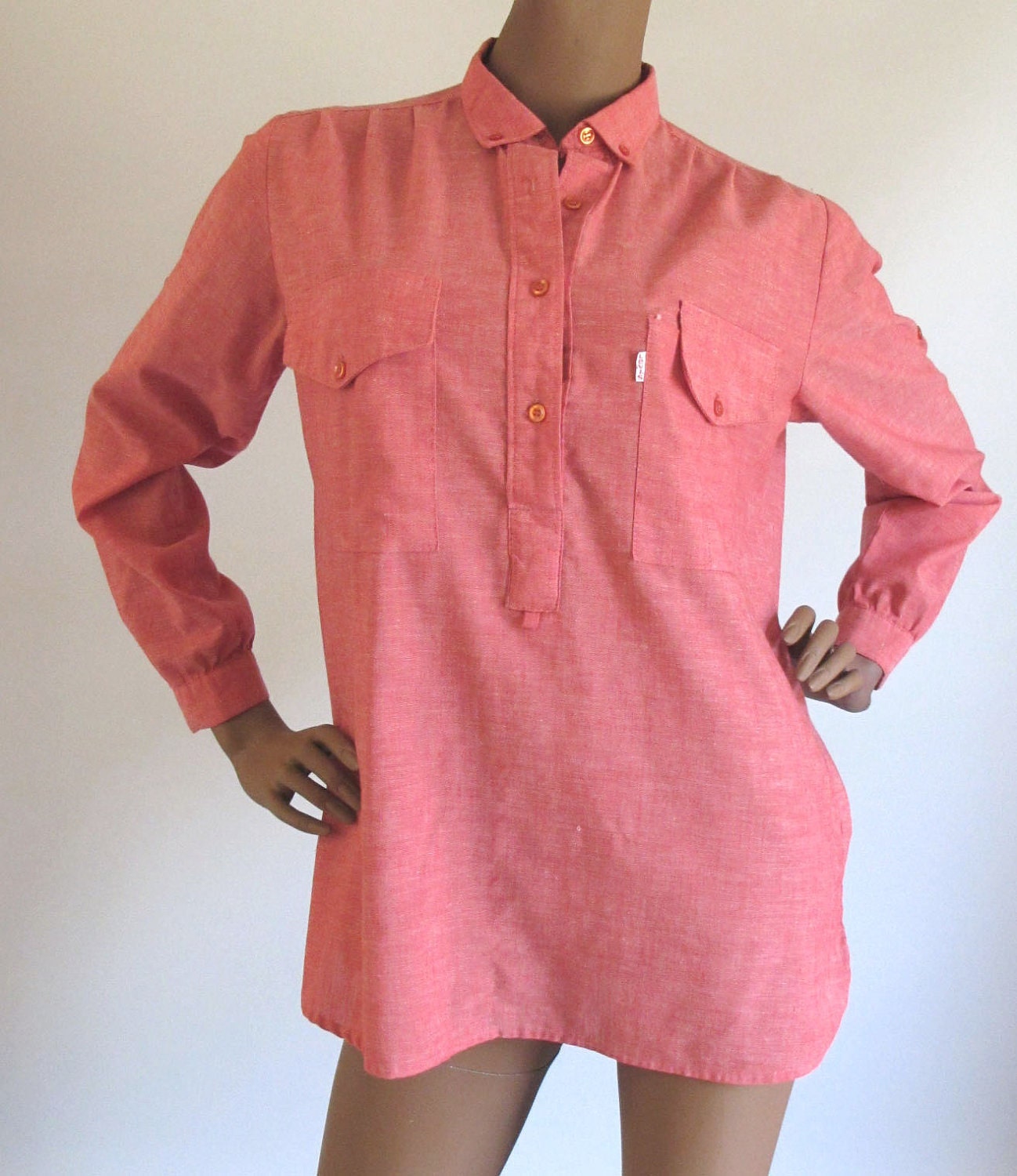 Vintage 80s Ladies Levi's Casual Blouse size LARGE