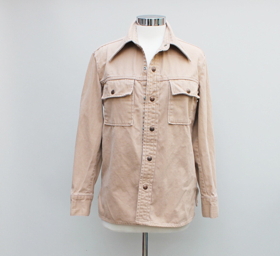 70s Vintage Safari / Leisure Shirt - SMALL