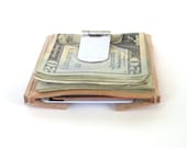 Mens Wallet Money Clip Card Holder Natural Leather