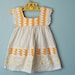RESERVE/ ON HOLD vintage girl cream and gold dress.top
