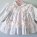 vintage baby girl 1980s blue and white dress