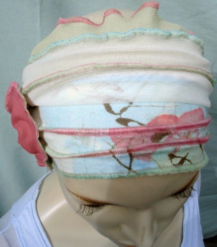 Womens Headband womens chemo hat adult neckwarmer gypsy 1920s