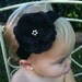 SWEET AND CHIC SOLID BLACK RHINESTONE PEONY HEADBAND- PERFECT FOR NEWBORNS TO TODDLERS