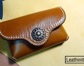 Leathinity - Fine Hand Stitched Brown Leather Card Holder