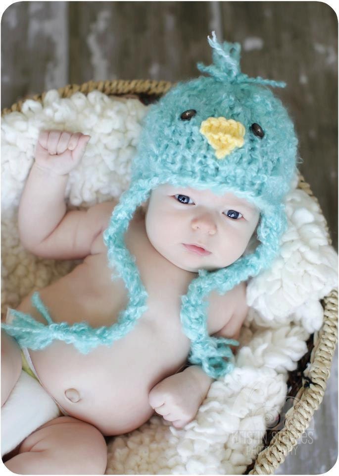 Little Fluffy  Knit Baby Chick Hat, Adorable Photography Prop for Spring