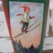 Vintage Ski Decor - Antique Rusty Tin Maple Sap Can - Little Boy Skier