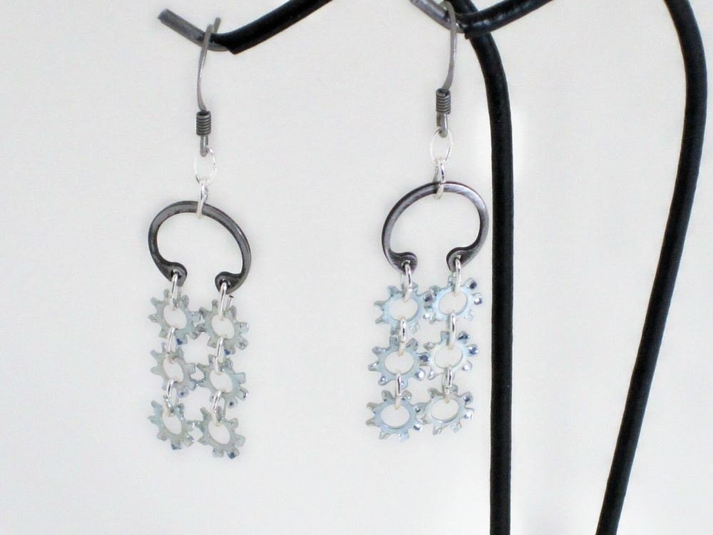 Industrial Hardware Chandelier Earrings by HardwareHoney Jewelry
