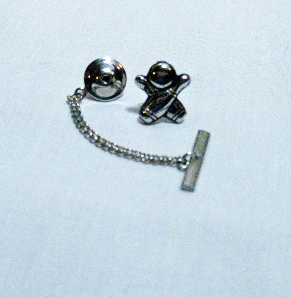 Mens Bowling  Cuff Link and Tie Tac Set 1960s NEW OLD STOCK...csc10