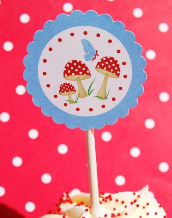 Woodland Magic - Gnomes and Toadstools - Printable Circles Il_570xn