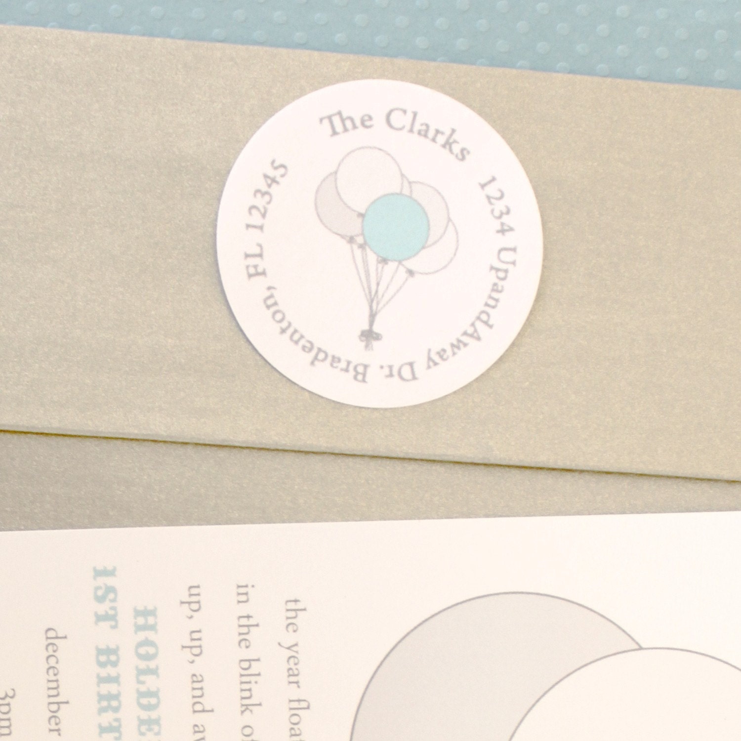 Balloons Make Me Happy Printable Address Labels Il_570xn