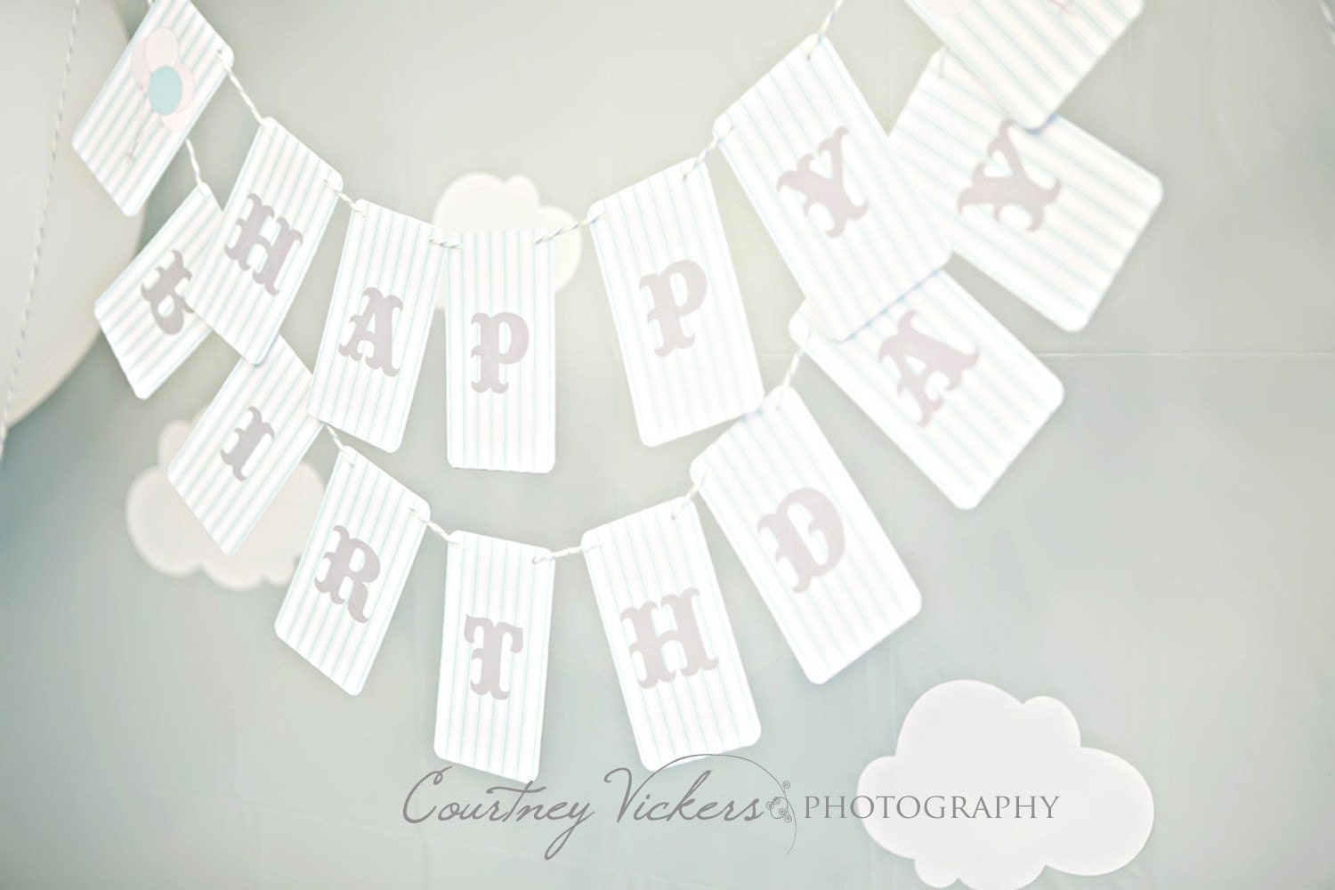 Balloons Make Me Happy Printable EDITABLE Mini Banner Il_570xn