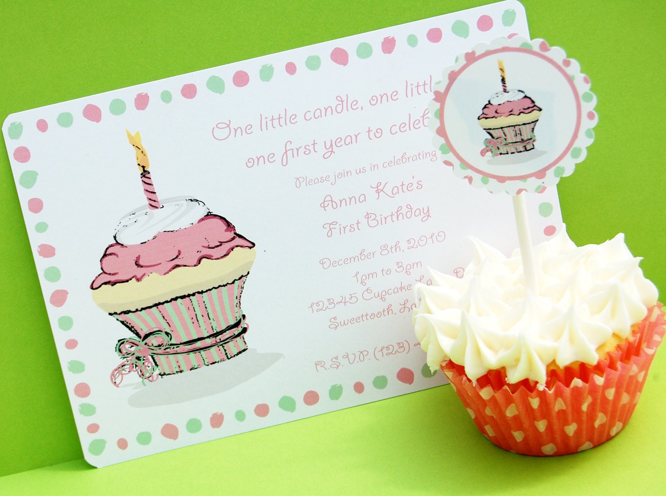 So Sweet Cupcake Printable Invitation Il_570xn