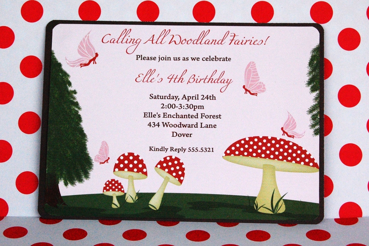 Woodland Fairy Printable Invitation