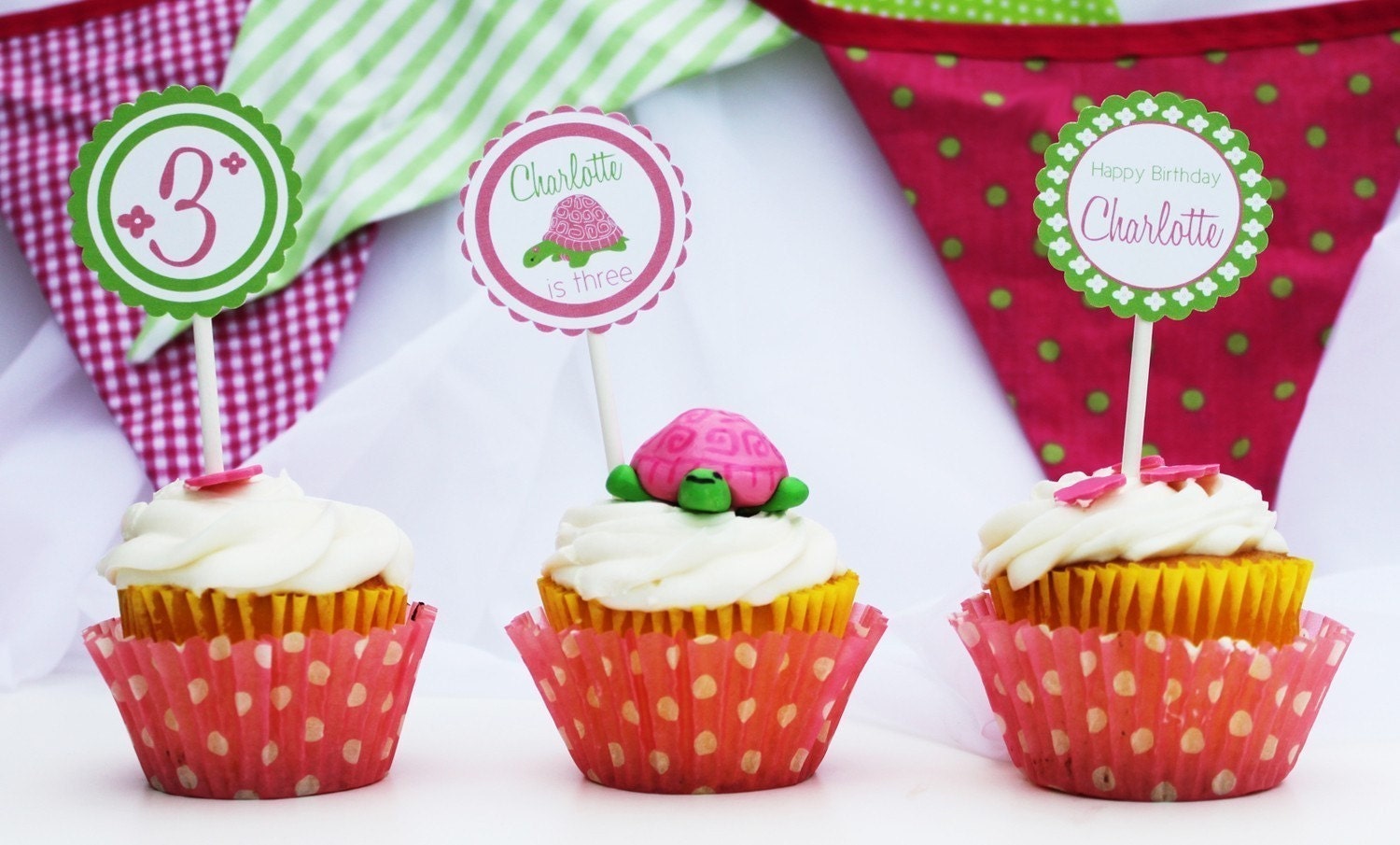 Preppy Turtle Printable Circles