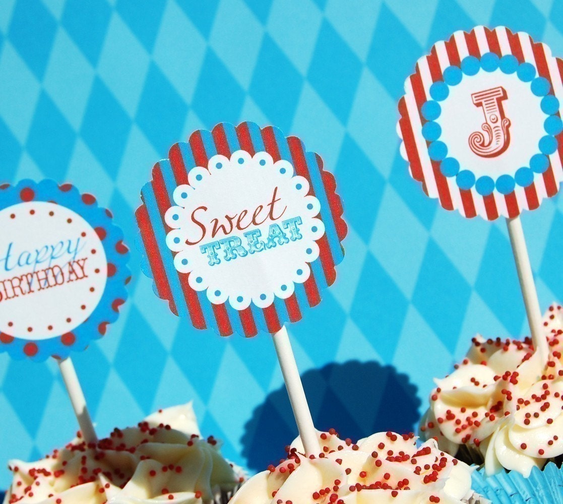 Vintage Carnival Printable Party Circles