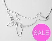 Stainless Humpback Whale Necklace