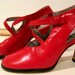 Lipstick Red Jazz Leather Shoes