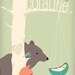 Personalized children's illustration, woodland animals gazing at a newborn, baby shower gift, nursery art