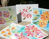 Spring Notecards, Notecard Set, Gift for Mom, Gift for Grandma, Colorful Notecards, Watercolor Notecards
