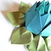 Origami Lotus Flower Decoration or Favor // Teal, Peacock, and Moss - paper flower, hostess gift, send flowers directly